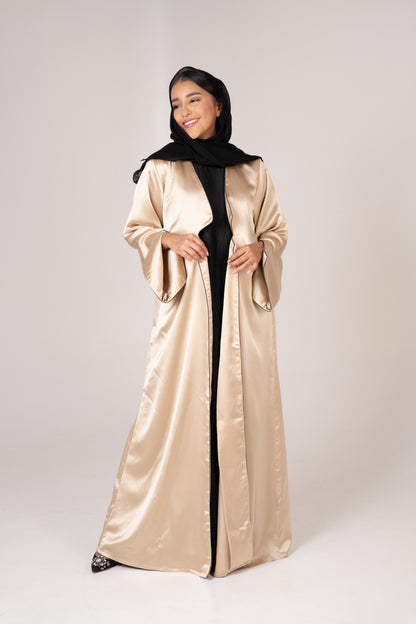 Golden Glow Satin Abaya