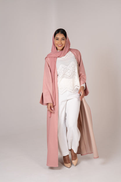 Duo-Tone Pink Abaya